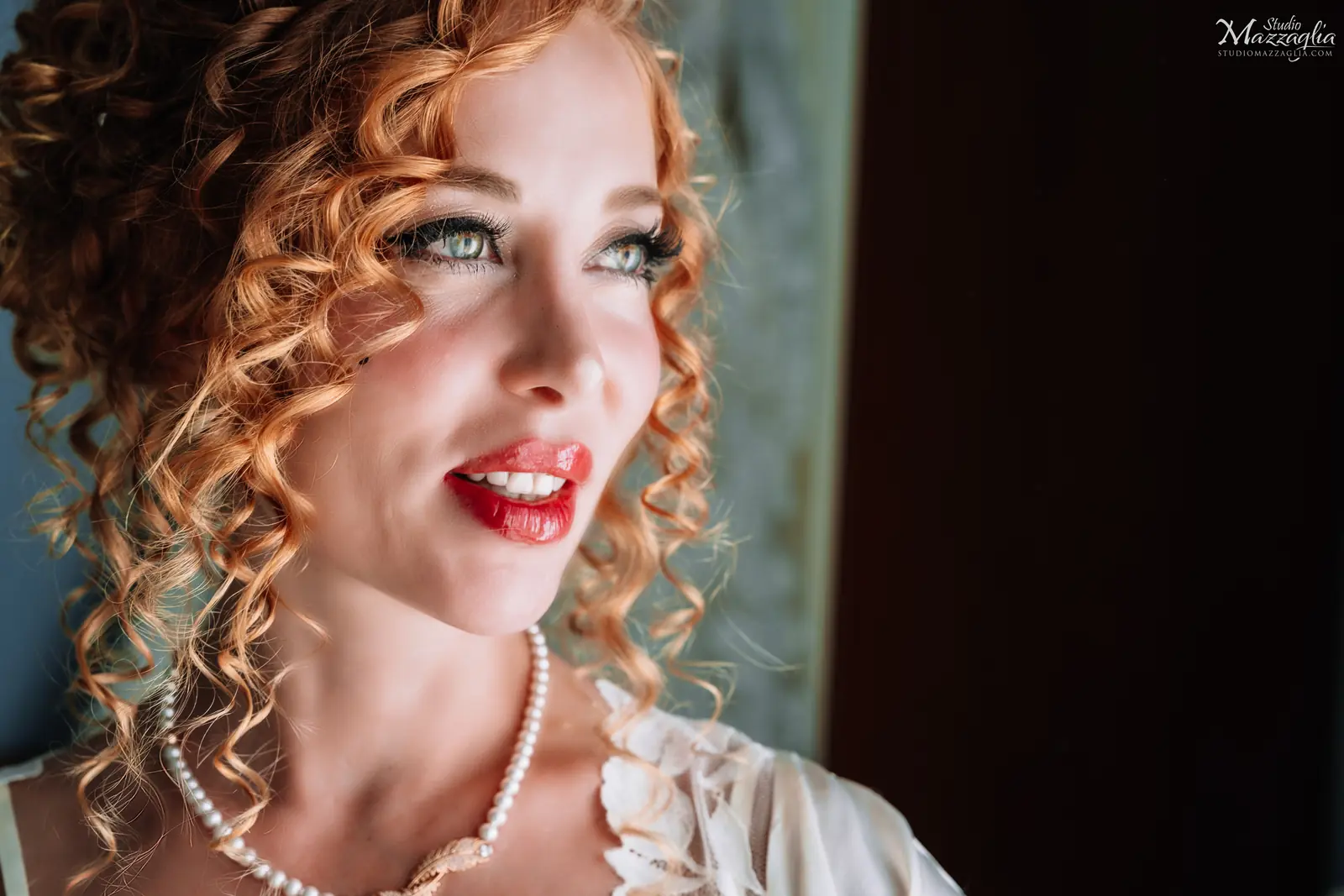Primo piano della sposa Iryna