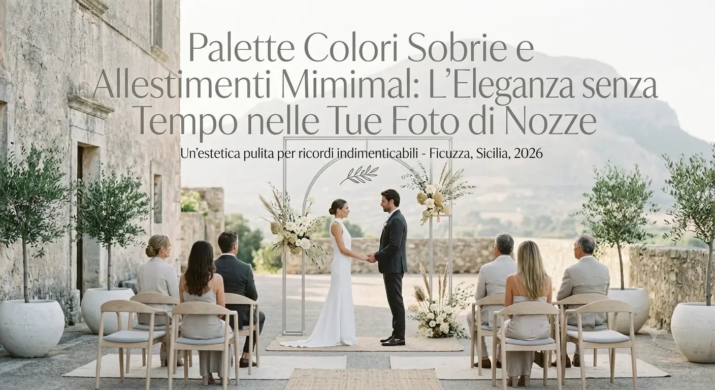 Palette Colori Sobrie e Allestimenti Minimal: L'Eleganza senza Tempo nelle Tue Foto di Nozze